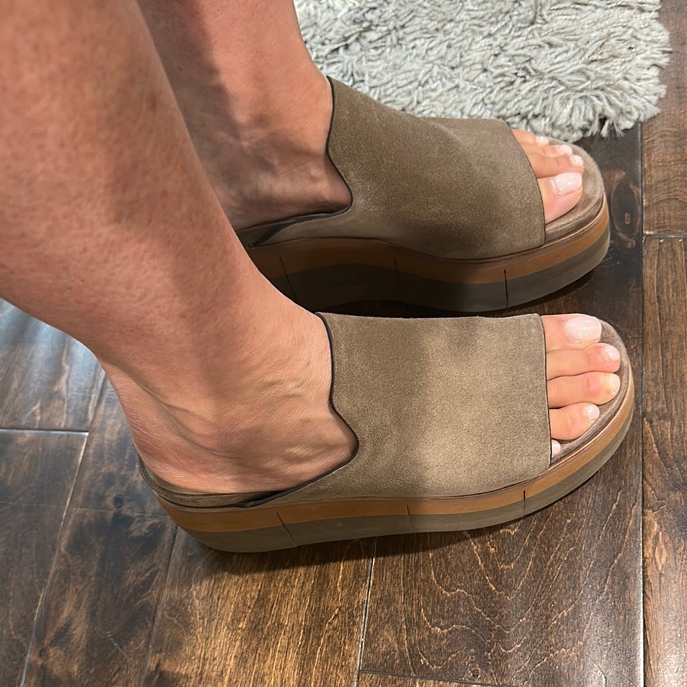 Naked Feet Brown Platform Sandals with Cushioned Sole